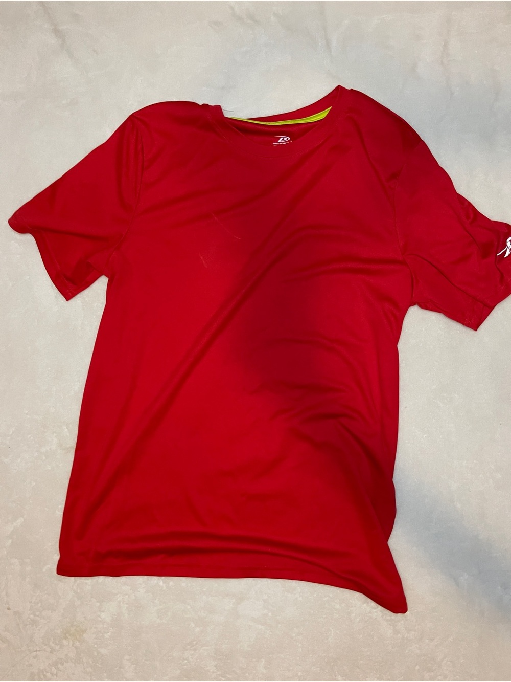 Men's Red athletic Crew Tee